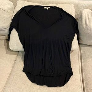 3/4 sleeve plain black and white shirts